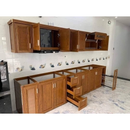 Tủ bếp nhôm đồng xoài đẹp