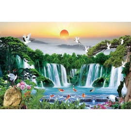 Tranh phong thủy kính cường lực đồng xoài