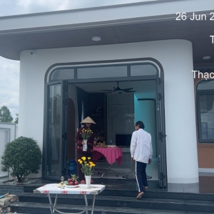 Công trình thi công tấm ốp nhựa ngoài trời - Chơn Thành - Bình Phước