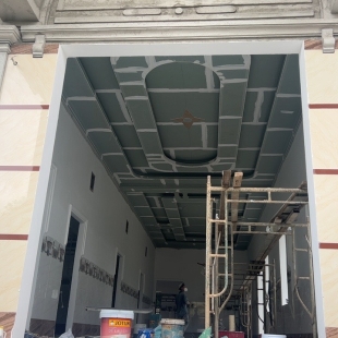 Thi công trần thạch cao - Nhà chú khoa tiến hưng