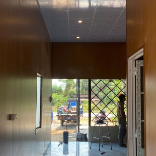 Nhà tiền chế,trần thả vách nhựa nano, Công trình Tân Hoà