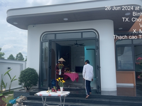 Công trình thi công tấm ốp nhựa ngoài trời - Chơn Thành - Bình Phước