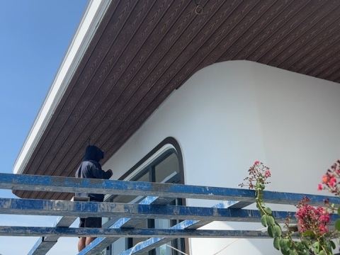 Công trình thi công tấm ốp nhựa ngoài trời - Chơn Thành - Bình Phước