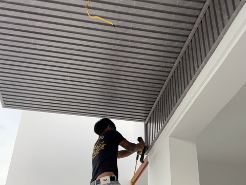 Thi công tấm ốp lam sóng ngoài trời - Đồng Xoài