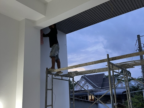 Thi công tấm ốp lam sóng ngoài trời - Đồng Xoài