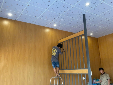 Nhà tiền chế,trần thả vách nhựa nano, Công trình Tân Hoà