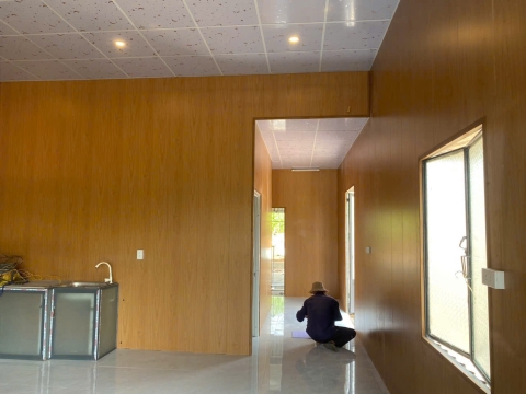 Nhà tiền chế,trần thả vách nhựa nano, Công trình Tân Hoà