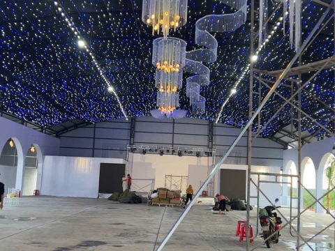 Nhà hàng tiệc cưới bom bo,minh hưng ốp nhựa nano, Bình Phước