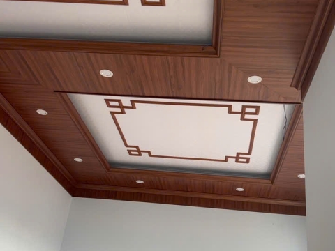 Công trình nhà mái nhật trần nhựa nano và trần thả nhựa