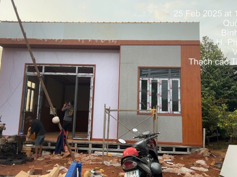 Thi công nhà lắp ghép panel,ốp tường,trần nhựa nano tại Đồng Nai (Bình Phước cũ)