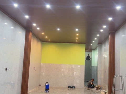 Thi công tại Bù Nho trần nhựa nano,cột lam sóng