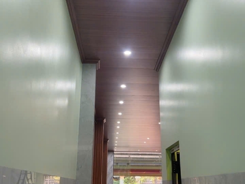 Thi công tại Bù Nho trần nhựa nano,cột lam sóng