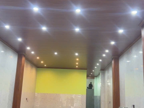 Thi công tại Bù Nho trần nhựa nano,cột lam sóng